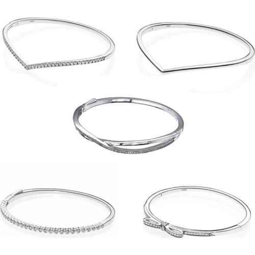 Sparkling Alluring Brilliant With Row Shimmering Wish With Crystal Pan Bracelet 925 Sterling Silver Bead Charms