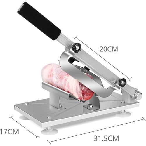 Home Stainless Steel Manual Mutton Slicer Commercial Frozen Meat Slicing Machine Automatic Fat Cow Cutting Meat Rolling Machine