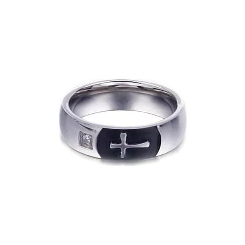 European and American creative cross ring, simple temperament couple ring