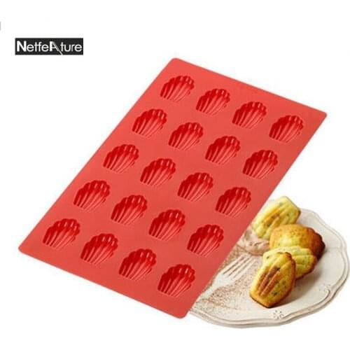 Shell Cake Mould DIY Silicone Baking Pastry Tools Baking Tray 20 Honeycome Jelly Pudding Mousse Chocolates Bakeware Cake Pans