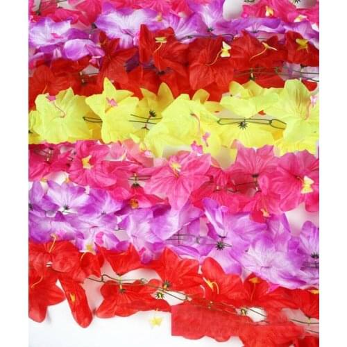 2 Meters Artificial Silk Flower with Plastic Vein Garland For Wedding Home Office Venue Restaurant Decoration