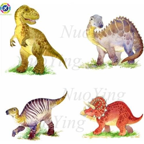 Full Square Round Diamond Painting Cartoon Dinosaur Wall Art Diamond Embroidery Animal Cross Stitch Kit Mosaic Picture Room Deco