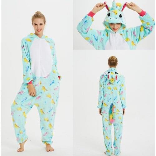 Kigurumi Grown Up Unicorn Womens Pajamas Little Oney Animal Flannel Warm Pajamas Monkey Pajamas