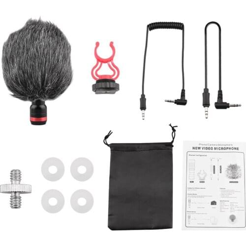 RISE-Condenser Microphone Wired Cardioid Pointing Recording Camera Microphone for DJI Pocket 2 Gimbal Camera Accessories