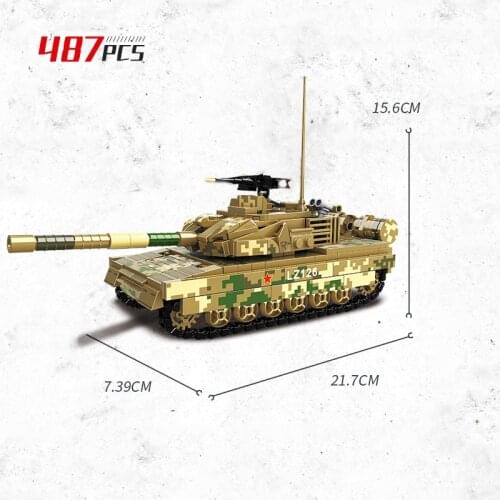 Military Series World War II Type 15 Light Tank Weapon Accessories DIY Model Building Blocks Bricks Toys Gifts
