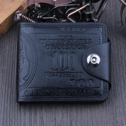 Card Wallet Id Holders Porte Carte Us Dollar Bill Wallet Brown Leather Wallet Bifold Credit Card Photo Tarjetero Кошелек Женский