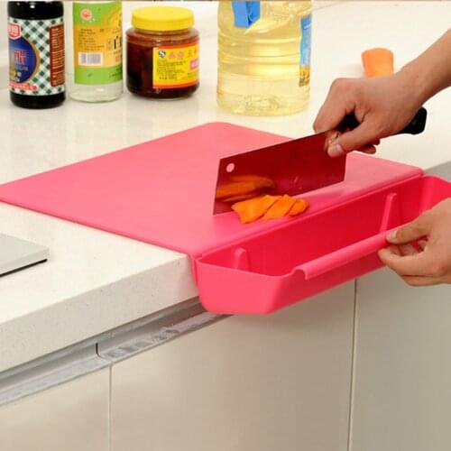 Kitchen Cutting Board 2 in1 Creative Chopping Board with Slot Cutting Vegetable Meat Tools Kitchen Stuff Accessories