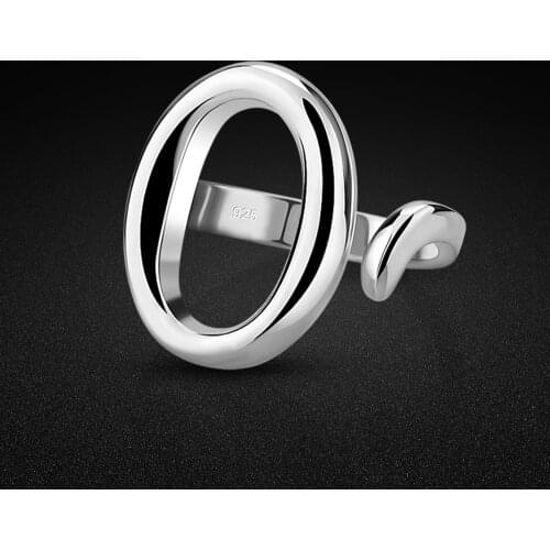 Fashion simple round big ring. 100% Solid 925 sterling silver adjustable size ring for women. Hot Sales Charm Lady Jewelry.gift
