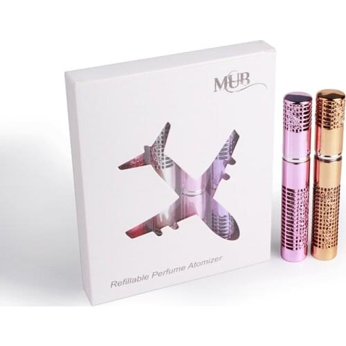 MUB - 6 pcs 5ml Portable Mini Refillable Perfume Bottle Travel Aluminum Spray Atomizer Empty Cosmetic Containers Perfume Bottle