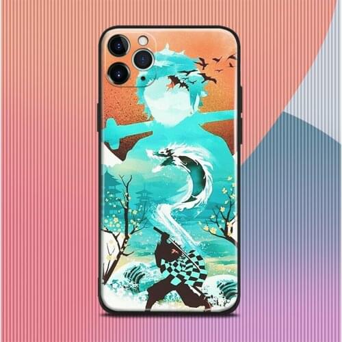 Tanjiro Demon Slayer Kimetsu no Yaiba anime For iPhone se 6 6s 7 8 plus x xr xs 11 pro max soft silicone phone case cover shell