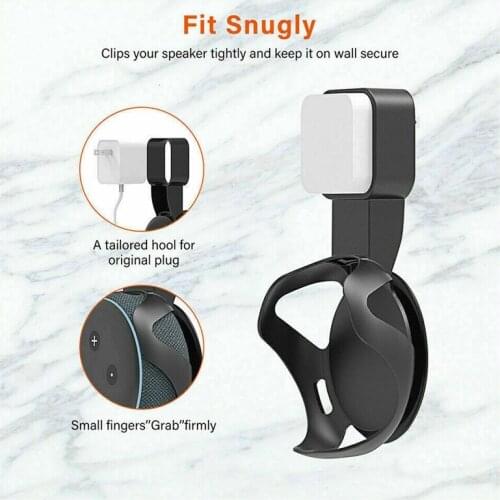 Outlet Wall Mount Stand Hanger for Amazon Alexa Echo Dot 3rd Gen Work with Amazon Echo Dot 3 Holder Case Plug In Bedroom