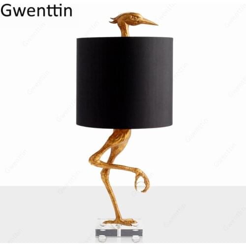 Creative Design Ostrich Shape Table Lamp Home Art Decor Living Room Bedroom Standing Desk Modern Led Lighting Fixtures Luminaire