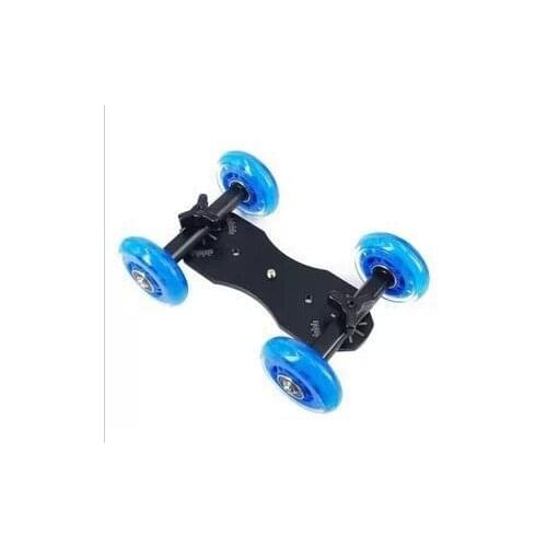 Mini Desktop Camera Rail Car Table Dolly Skater Wheel Truck for DSLR Camera Video Monitor
