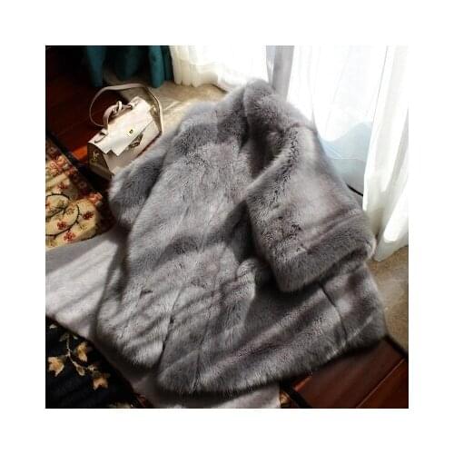 Top brand High-end New Style Fashion Women Faux Fur Coat 18S22 high quality