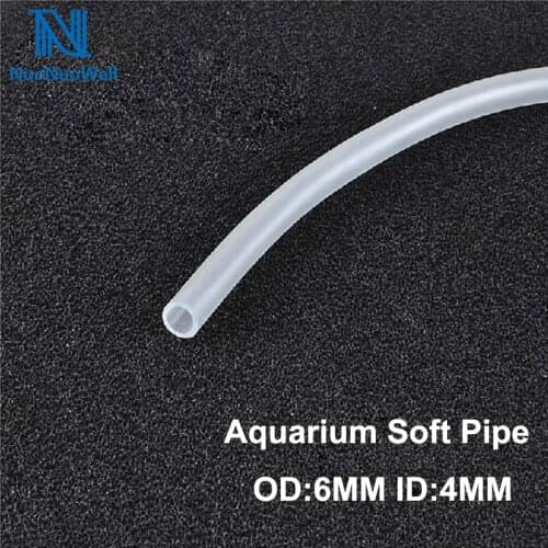 NuoNuoWell 2M/3M/5M/10M Aquarium Air line Silicone Tube 4X6MM Hose Fish Tank Oxygen Pipe Air Pump Stone Bubble Accessory