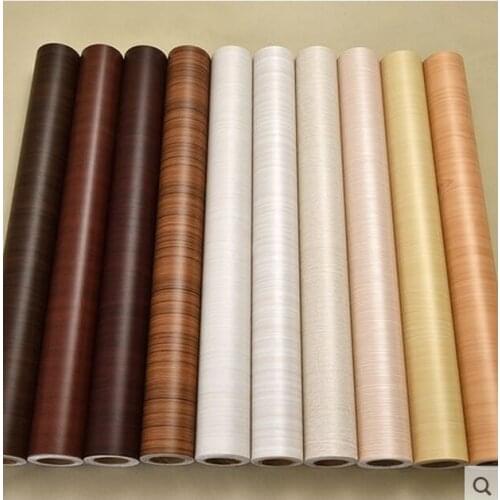 Thickened self-adhesive wood wallpaper wallpaper renovation paper PVC waterproof scrubable wallpaper bedroom dormitory wallpaper