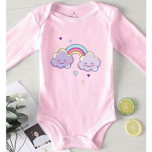 Rainbow Baby Winter Rompers Printing Newborn Boy Fall Costume Infant Girls Outfits Clothing for Babies kids Summer Jumpsuits
