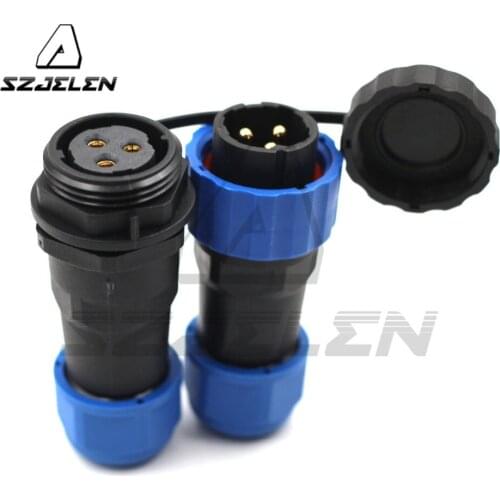 SD20 3pin docking waterproof connector aviation butt joint plug socket IP68 25A, rv solar connector