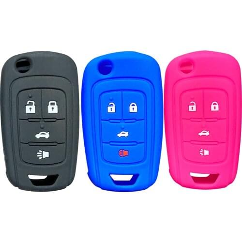Silicone Cover Car Key Case For Opel Astra Corsa Insignia Zafira Tourer For Chevrolet Trax Cruze Cobalt Aveo Prism Orlando Spark