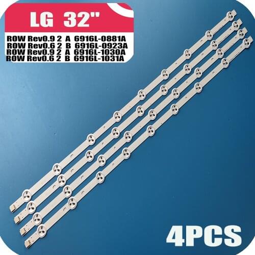 4pcs LED Backlight strip for LG 32PFL3507 32LM340T 32PHG4900 LE32D1352 32LM340T 32LM3400 32LS3400 6916L-0923A 0881A 1030A 1031A