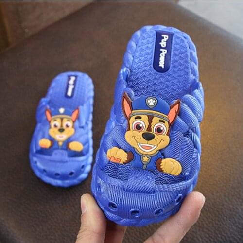 Genuine Paw Patrol Children Shoes Boys Slippers Summer Cartoon Indoor Anti-skid Slipper Chase Skye Doll Toys Gift For Girls