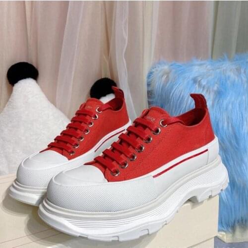 Prova Perfetto Summer Women Single Shoes lace-up Platfform Breathable Star Style Shoes Woman Non-slip Solid Color Shoes Cutton 4