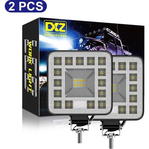 1/2PC 23LED 69W Work Light Bar Square Spotlight 12V 24V Offroad LED Light Bar For Truck Offroad 4X4 4WD Car SUV