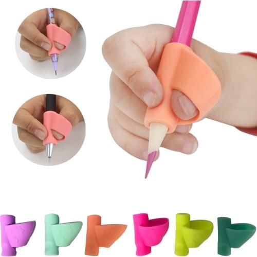 1pcs Pencils Handle Color Random Right Hand Helps Children Learn Holding Pen And Writing Posture Correction Magic Fits Pencil
