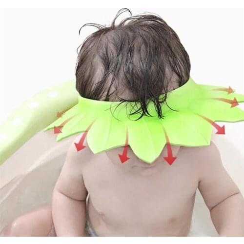 2pc Newborn Baby Adjustable Shower Cap Boys Girls Soft Bathing Cap Baby Safe Shower