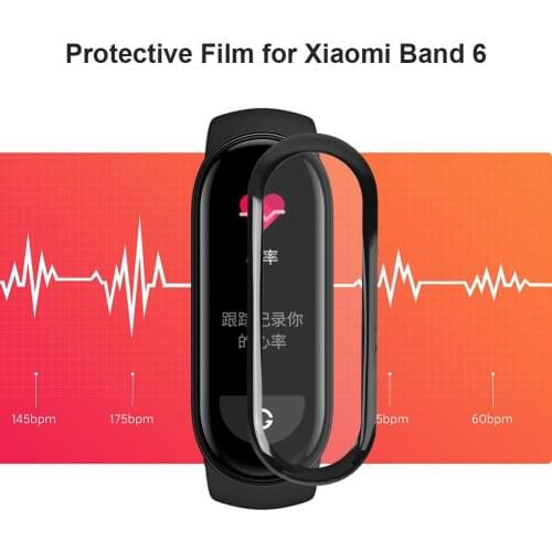 2 Pack 3D Composite Screen Protective Films for Xiaomi Mi Band 6 Smart Watch Display Full Cover Protector Watch Accessories