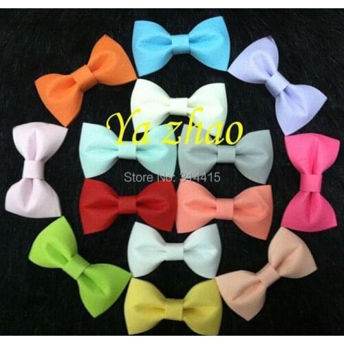3" Chiffon Hair Bows Baby Grils Fabric Bows Without Clips Kids Hair Accessories, 80pcs/lot free shipping