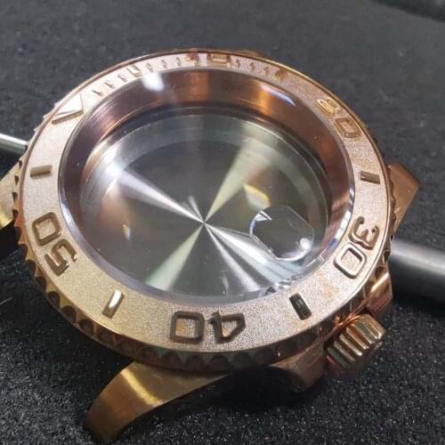 44MM Tin Bronze Watch Case for NH35A Watch Movement Modification Accessories