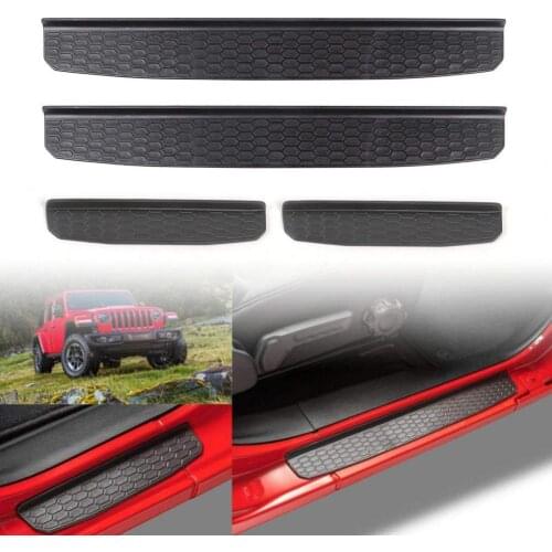 4Pcs/Set Waterproof Car Foot Mat Auto Floor Cushion 82215394 for Jeep Wrangler 2018 Car Accessories