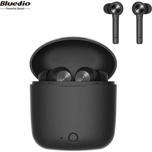 Bluedio Earphone Bluetooth 5.0 Wireless Headset TWS for Phone Stereo Sport Earbuds Headset with Charging Box Built-in Mic