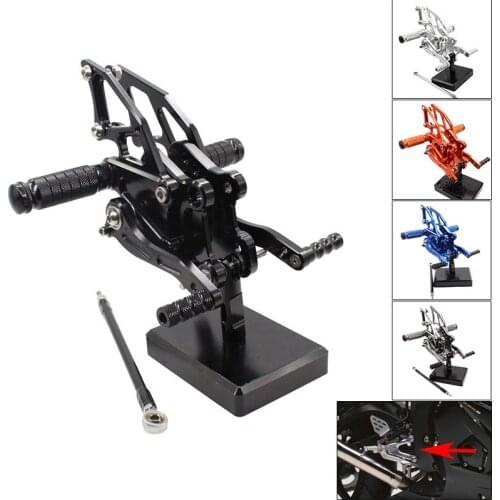 CNC Del Motociclo Pedane Regolabili Posteriori Set Spina Del Piede For Kawasaki NINJA 300R EX300 2013-2014