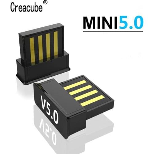 Creacube Mini USB Bluetooth Adapter 5.0 High Speed Stabilit Subwoofer Amplifier Multimedia Audio Adapter Bluetooth Receiver