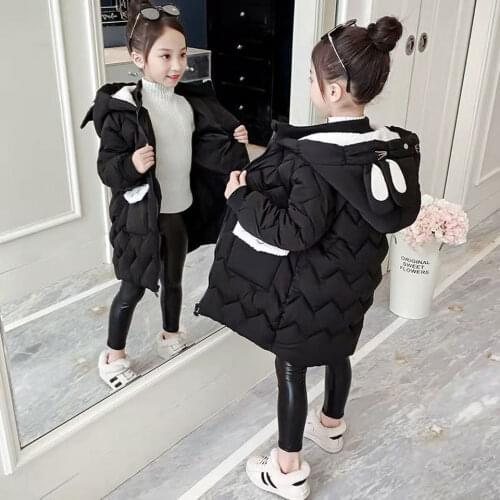 Children Down Coat Winter Teenage Baby Girls Cotton-padded Parka & Coats Thicken Warm Long Jackets Toddler Kids Girl Outerwear