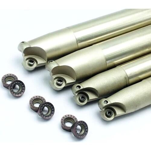 EMR C12 C16 C20 C25 C32 4R 100mm-200mm 1T/2T/3T adapted carbide insert RPMT08T2MOE vp15tf CNC round end milling cutter