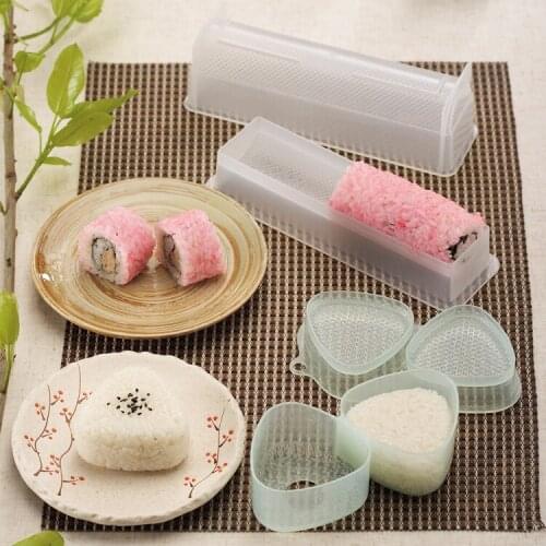 DIY Sushi Mold Onigiri Rice Ball Food Press Triangular Sushi Maker Mold Handrolled Sushi Kit Japanese Kitchen Bento Accessories