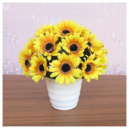 Simulation Potted Plants Green Creative Home Decorations Ornaments Flower Flowers Bunch Party Home Decor Artificial Flower E1109