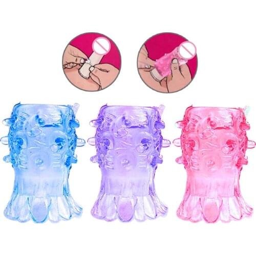 Penis Ring Sleeve Crystal Cock Ring Reusable Condom Delay Ejaculation Sex Toys for Men Male Lock Cockring Intimate Goods