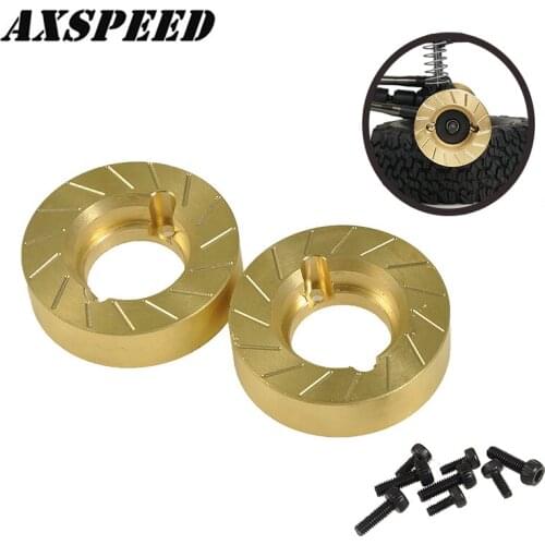 AXSPEED Steering Knuckle Brass Counterweights Heavy Duty Internal Wheel Counterweight for 1/10 RC Crawler Axial SCX10 II 90046
