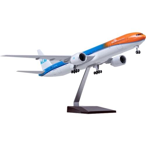 47CM Netherlands Air Airline B777 777 Aviation Aircraft Plane Model W Collection Gift Collectible Display W Standable Airplane