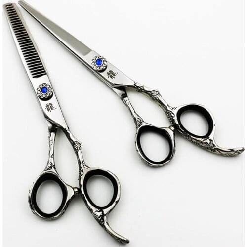 6 Inch Professional Hairdressing Hair Scissors Set Cutting And Thinning Scissors Barber Salon Shears High Quality Personality