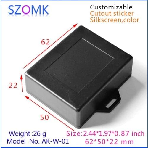 Wall mounting plastic junction box enclosure (2 pcs) 62*50*22mm plastic electronic case, plastic project box electronic case