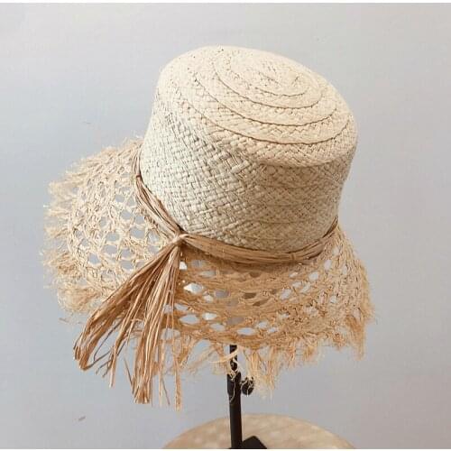 New Arrived 2020 Spring Summer Women Brand Raffia Hats Female Travel Beach Straw Hats Casual Caps Hollow Out Breathable N5