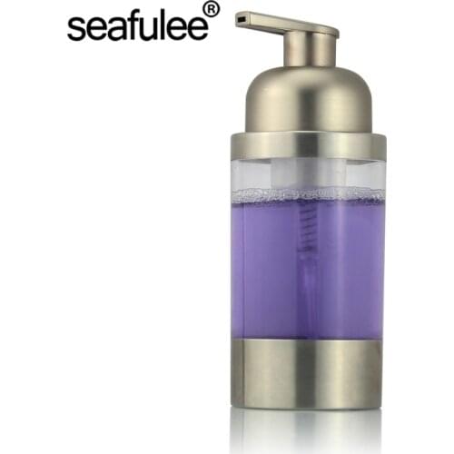304 Stainless Steel Countertop Foaming Foam Soap Dispenser Bottle(Brush Finish) PS Pump Head 250ML