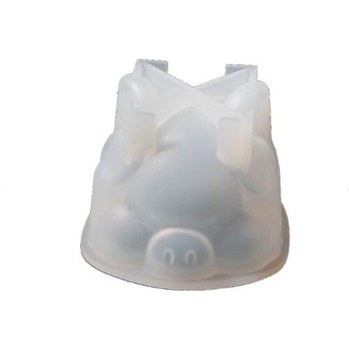 Cute Cartoon Pig Ornaments Epoxy Resin Mold DIY Home Decorations Silicone Mould