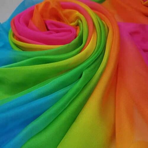 Dancing Dress Chiffon Ombre Cosplay 30D Thin Scarf Skirt Material Gradient