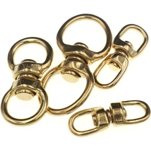 Solid Brass Eight- Character Ring Rotating Pure Copper Hand Ring Pet Pull Buckle Universal Turn Buckle 004